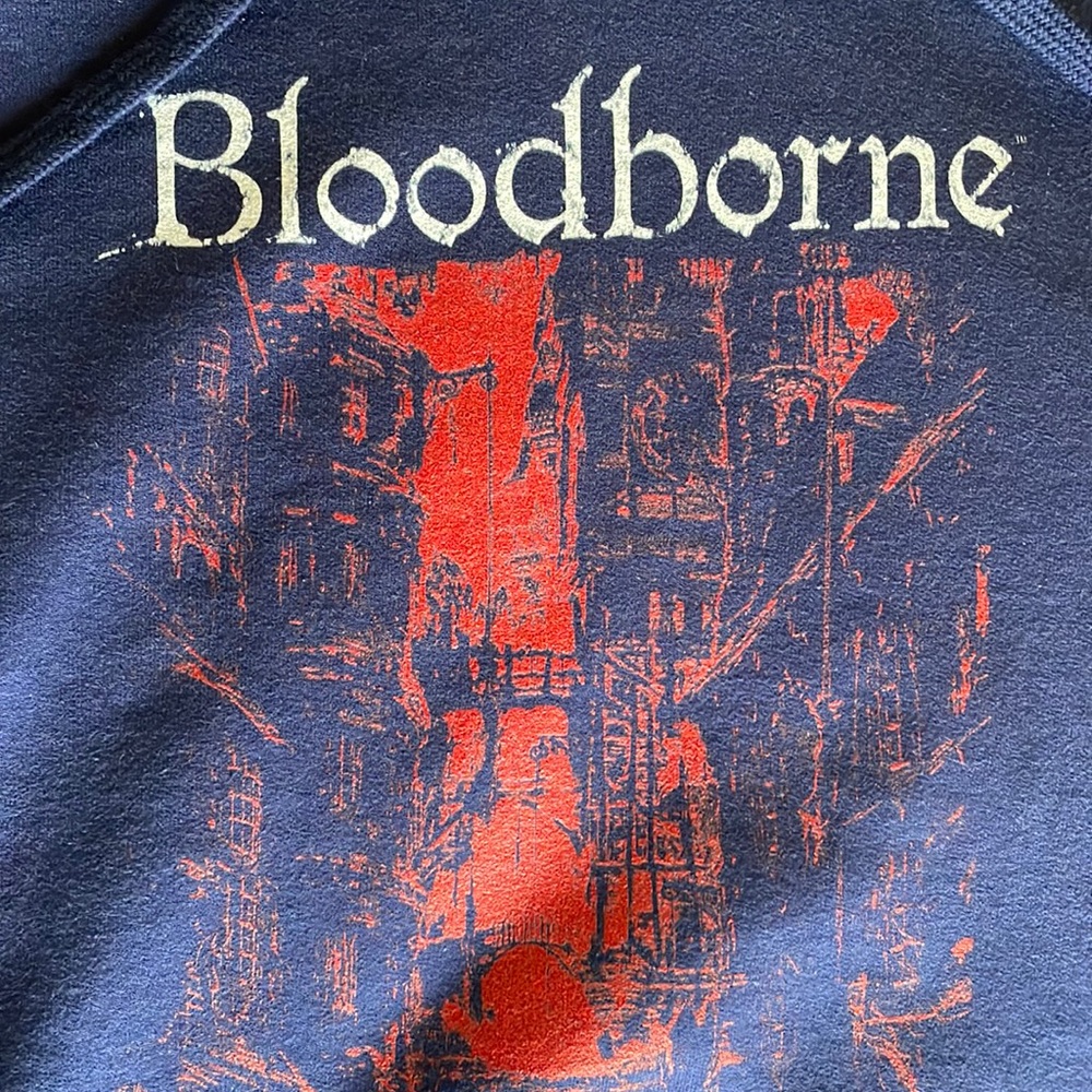 Bloodborne Hoodie Navy 2XL, NEW.